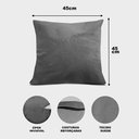Ver imagem 3 de Almofadas Kit Plumie de 45x45cm 2 Uni Velusoft Cinza Cama Inbox