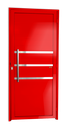 Ver imagem 1 de Porta Alumínio Lambril c/Friso c/Puxador e.Vermelho 90 Brimak