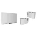 Ver imagem 2 de Cozinha Compacta Modulada Americana 5 Portas 3 Gavetas com Rodapé e sem Tampo MDF Grazi Branco