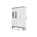 Ver imagem 7 de Quarto de Bebê Completo Confete 3 Peças (1 Guarda Roupa + 1 Berço + 1 Cômoda) Qi57 Branco-