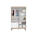 Ver imagem 2 de Quarto de Bebê Completo Confete 3 Peças (1 Guarda Roupa + 1 Berço + 1 Cômoda) Qi57 Branco-