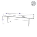 Ver imagem 3 de Mesa de Reunião Escritório 2,50m Freijó com Preto 100% Mdf Cor:freijó com Preto
