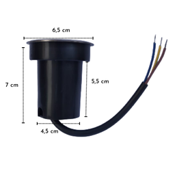 Balizador Led Cob 3W Bivolt Spot De Embutir Em Piso Chão Gramado Escada Jardim Luz Branco Quente Uso - 2
