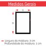 Quadro com Moldura Adesivo Fosco 129x60cm M3 Leão Colorido Armazém Ubá Quadro Moldura Simples Leão C - 7