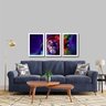 Quadro com Moldura Adesivo Fosco 129x60cm M3 Leão Colorido Armazém Ubá Quadro Moldura Simples Leão C - 2