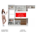 Ver imagem 6 de Armário de Cozinha Completa 290cm Branco/Rustic Safira Madesa 04