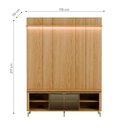 Ver imagem 5 de Rack com Painel para TV até 85" 1 Prateleira 1 Porta Vidro Reflecta e LED Lincoln Float 178cm –
