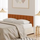 Ver imagem 1 de Cabeceira Modulada Estofada Adesiva 1 Módulo em Tiras 20x60cm Terra Cota