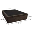 Ver imagem 5 de Cama Box Baú Casal Suede Marrom Emth 138x188x40