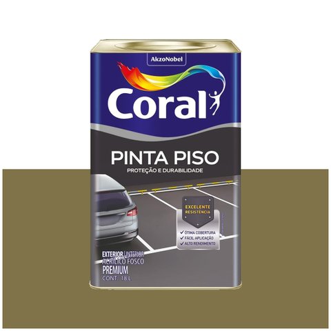 Tinta Acrílica Pinta Piso 18 Litros Concreto Fosco Coral