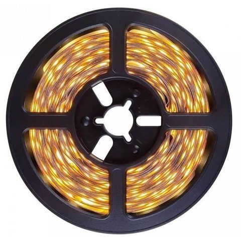 Fita LED 2835 Branco Quente 300 Leds 5 Metros 12V IP20 Dupla Face