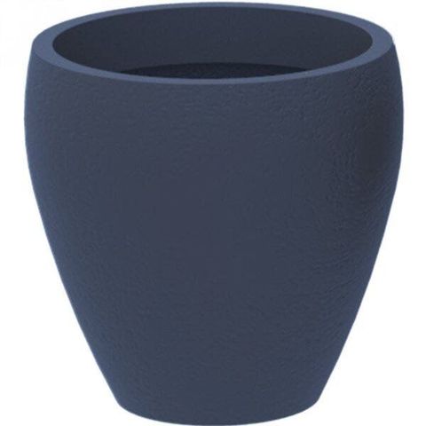 Vaso Redondo de Polietileno Rústico Japi Azul/Grafite