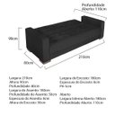 Ver imagem 3 de Sofá Cama 3 Lugares Jobim Suede - Doce Sonho Móveis SOFÁ CAMA SOFÁ 3 LUGARES Preto