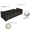 Ver imagem 4 de Sofá Cama 3 Lugares Jobim Suede - Doce Sonho Móveis SOFÁ CAMA SOFÁ 3 LUGARES Preto