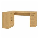 Ver imagem 6 de Mesa Escrivaninha de Canto Home Office Moderno 3 Gavetas 120cm Carvalho Menu Móveis