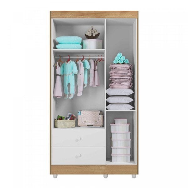 Quarto de Bebê Completo com Guarda-Roupa 3 Portas, Cômoda e Berço Mini Cama Allegra Espresso Móveis - 5