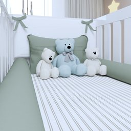 Quarto de Bebê Completo 100% MDF com Guarda Roupa 3 Portas, Cômoda e Berço Mini Cama Life Espresso Móveis - 16