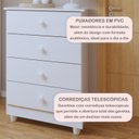 Ver imagem 7 de Quarto de Bebê Completo 100% MDF com Guarda Roupa 3 Portas, Cômoda e Berço Mini Cama Life