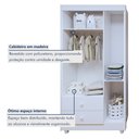 Ver mais imagens de Quarto de Bebê Completo 100% MDF com Guarda Roupa 3 Portas, Cômoda e Berço Mini Cama Life Espresso Móveis