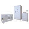 Quarto de Bebê Completo 100% MDF com Guarda Roupa 3 Portas, Cômoda e Berço Mini Cama Life Espresso Móveis - 2