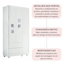 Ver imagem 3 de Quarto de Bebê Completo 100% MDF com Guarda Roupa 3 Portas, Cômoda e Berço Life Espresso Móveis