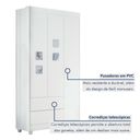 Ver imagem 4 de Quarto de Bebê Completo 100% MDF com Guarda Roupa 3 Portas, Cômoda e Berço Life Espresso Móveis Branco