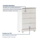 Ver mais imagens de Quarto de Bebê Completo 100% MDF com Guarda Roupa 3 Portas, Cômoda e Berço Life Espresso Móveis Branco