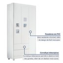 Ver imagem 4 de Quarto de Bebê Completo 100% MDF com Guarda Roupa 3 Portas, Cômoda e Berço Life Espresso Móveis