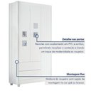 Ver imagem 2 de Quarto de Bebê Completo 100% MDF com Guarda Roupa 3 Portas, Cômoda e Berço Life Espresso Móveis