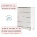 Ver imagem 7 de Quarto de Bebê Completo 100% MDF com Guarda Roupa 3 Portas, Cômoda e Berço Life Espresso Móveis