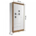 Ver imagem 2 de Quarto de Bebê Completo com Guarda-Roupa 3 Portas, Cômoda e Berço Life Espresso Móveis