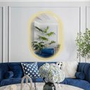 Ver imagem 5 de Espelho Lapidado Oval Iluminado com Led Quente - 70x120cm Woodglass Oval Iluminado Led