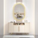 Ver imagem 4 de Espelho Lapidado Oval Iluminado com Led Quente - 70x120cm Woodglass Oval Iluminado Led