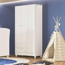 Ver imagem 1 de Guarda Roupa Infantil 3 Portas 2 Gavetas Lua Encantada Branco
