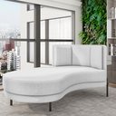 Ver imagem 2 de Sofá Chaise Longue Sala de Estar Living Lucca Esquerdo D02 Bouclê Branco B-53 - Lyam Decor