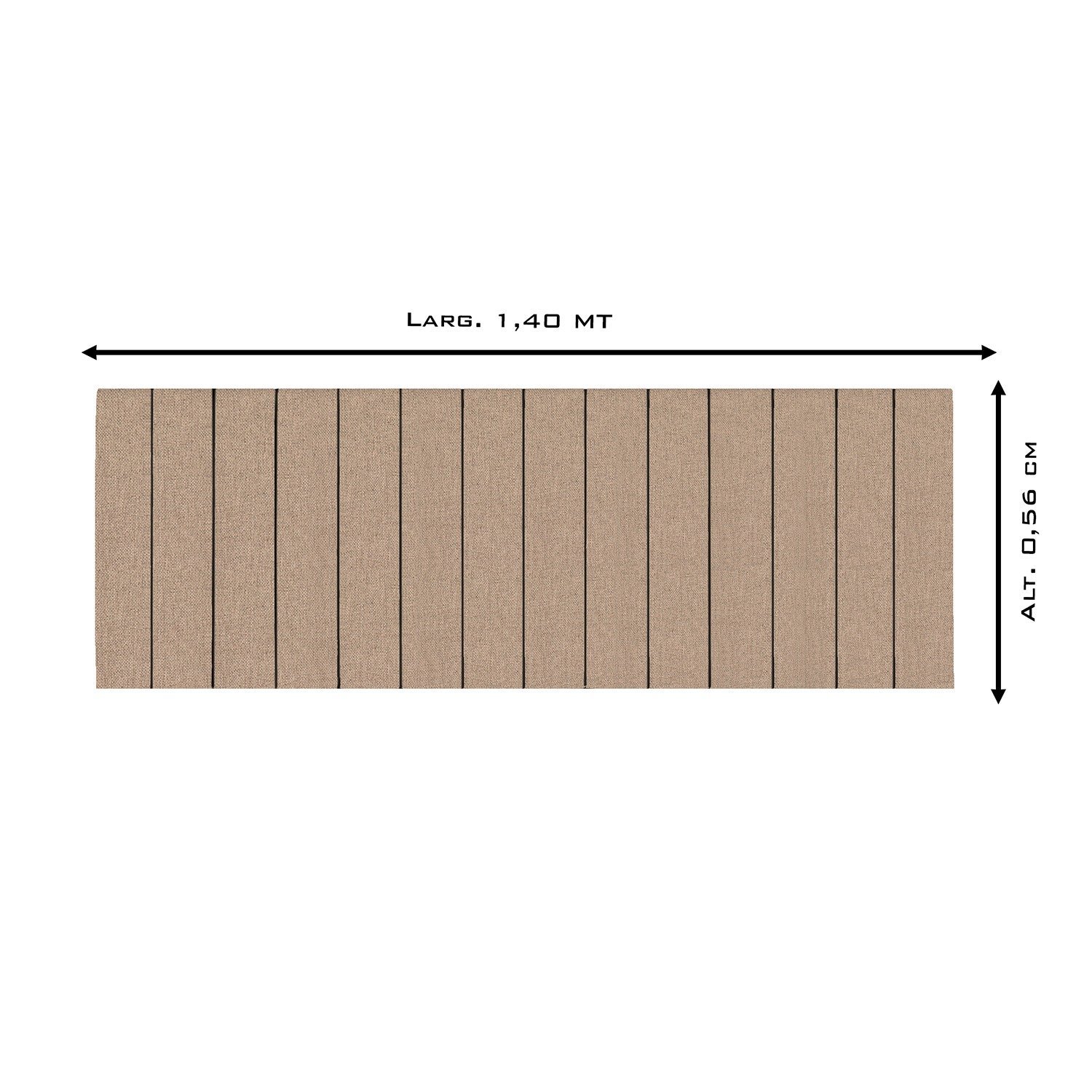 Cabeceira Painel Estofada para Cama Box 140 cm - Palito - Areia - 3