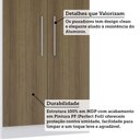 Ver imagem 4 de Guarda Roupa Modulado 79cm 2 Portas Alpes Luciane Móveis