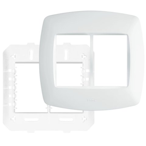 Placa com Suporte 4"" X 4"" 6 Módulos Horizontais Elegance - 2378 - Fame Placa C/suporte 4x4 6 Modul