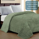 Ver imagem 4 de Edredom Super King Skye Canelado Cobertor Inverno Pesado:verde
