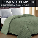Ver imagem 5 de Edredom Super King Skye Canelado Cobertor Inverno Pesado:verde