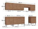 Ver imagem 4 de Cozinha Completa Modulada Mercedes 300cm com Aéreo e Balcão Cozinha - Madeirada Inteira