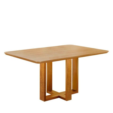 Mesa de Jantar 4 Lugares Vitoria 120cm Móveis Mix Mel/amadeirado