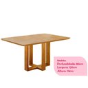 Ver imagem 2 de Mesa de Jantar 4 Lugares Vitoria 120cm Móveis Mix Mel/amadeirado