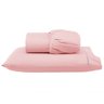 Kit Roupa de Cama 400 Fios Solteiro 2 Peças Toque de Cetim Cor:rosa - 1