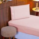 Ver imagem 2 de Kit Roupa de Cama 400 Fios Solteiro 2 Peças Toque de Cetim Cor:rosa