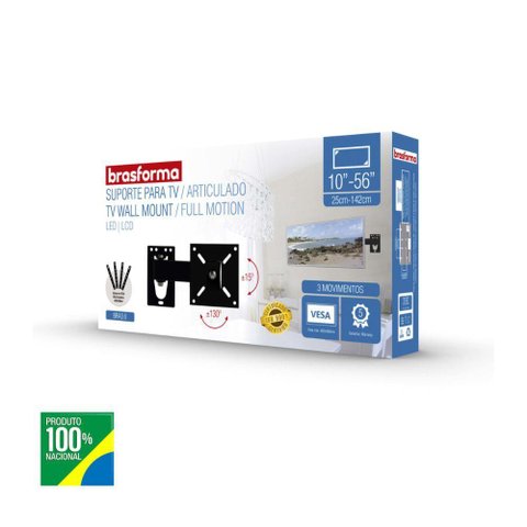 Suporte para Tv Tri-articulado 10-56" Bra4.0 - Brasforma