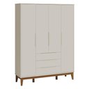 Ver imagem 1 de Guarda Roupa Infantil Classic Elfe Areia Acetinado Amadeirado - Reller