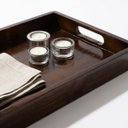 Ver imagem 4 de Gamela Bandeja Centro de Mesa Madeira Maciça Artesanal 45x29:Escura