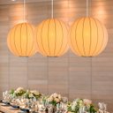Ver imagem 1 de 3 Lustre Pendente Esfera 50 Cm Bubble Tecido Seda Sala Tec14