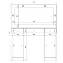Ver imagem 5 de Penteadeira Camarim Carisma 2 Portas e 3 Gavetas com Espelho e Led 5950 Demóbile